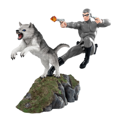 Ikon Design Studio The Phantom Phantom and Devil Grey Suit Statue