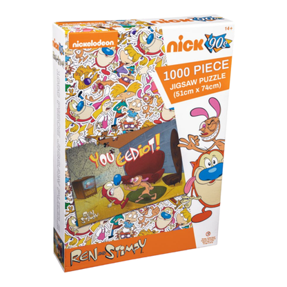 Ikon Collectables Ren and Stimpy You Eediot 1000 piece Jigsaw Puzzle