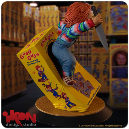 Ikon Design Studio Child's Play Chucky Breaking Free From Box PVC Statue