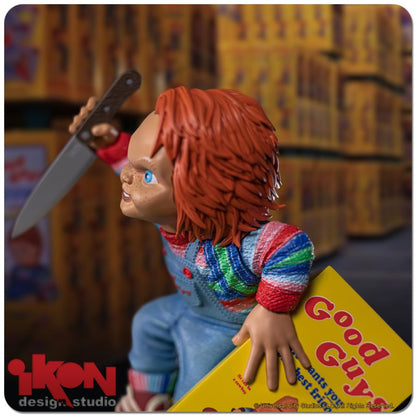 Ikon Design Studio Child's Play Chucky Breaking Free From Box PVC Statue