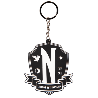 Ikon Collectables Wednesday Nevermore Crest Keychain