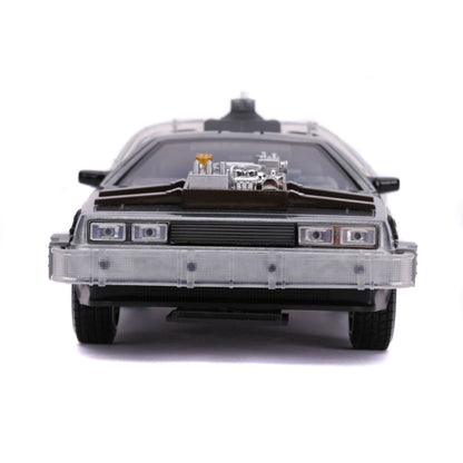 Jada Toys Back to the Future Part III Time Machine Raw Metal 1:24 Scale Hollywood Ride