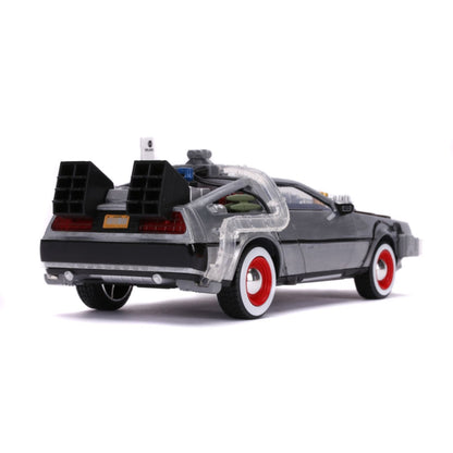 Jada Toys Back to the Future Part III Time Machine Raw Metal 1:24 Scale Hollywood Ride