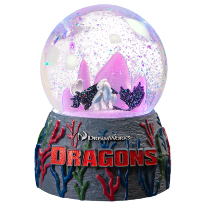 Ikon Collectables How to Train Your Dragon Toothless & Light Fury Light up Snowglobe