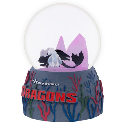 Ikon Collectables How to Train Your Dragon Toothless & Light Fury Light up Snowglobe