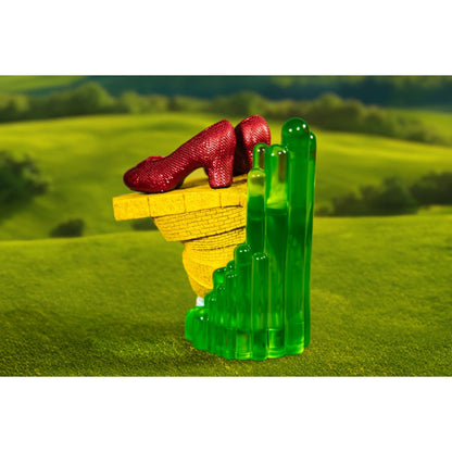 Ikon Collectables Wizard of Oz Scaled Ruby Slippers Statuette on light up Stand