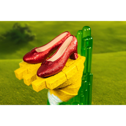 Ikon Collectables Wizard of Oz Scaled Ruby Slippers Statuette on light up Stand