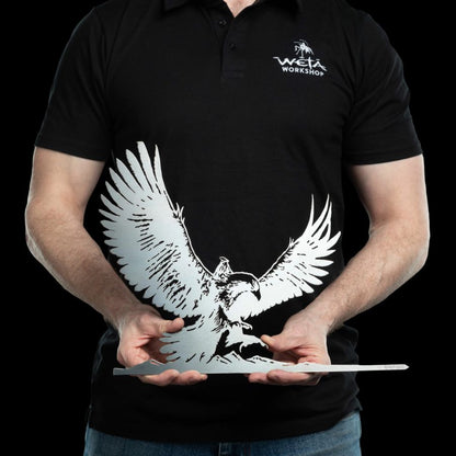 Weta The Lord of the Rings Gandalf on Gwaihir Metalbird Corten Steel Silhouette