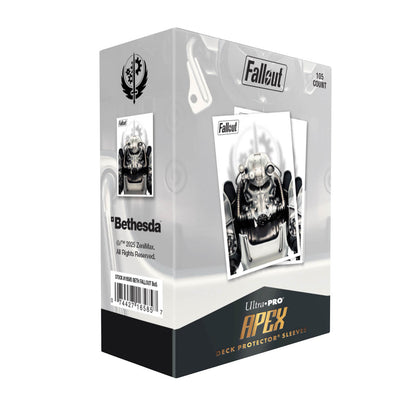 Ultra Pro: UP16585 Brotherhood of Steel 105ct Apex Deck Protector Sleeves for Bethesda Fallout