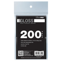 Ultra Pro: UP83744 PRO-Gloss Standard Deck Protector Sleeves 200ct Bundle Black