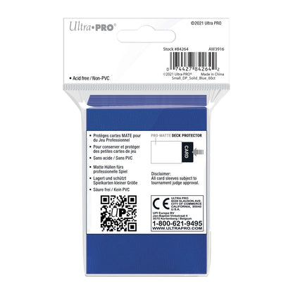 Ultra Pro: UP84264 PRO-Matte 60ct Small Deck Protector sleeves: Blue