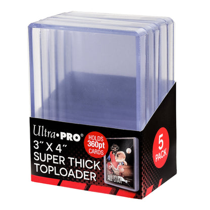 Ultra Pro: UP85239 3"x4" Super Thick 360PT Toploader 5ct