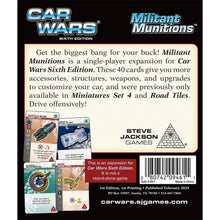 Car Wars Militant Munitions Board Game