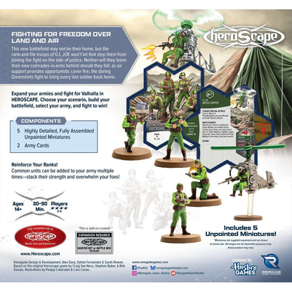 Heroscape G.I. Joe Greenshirts and Battle Copter Army Expansion