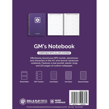 Game Master's Quest Journal Mystic Purple Board Game