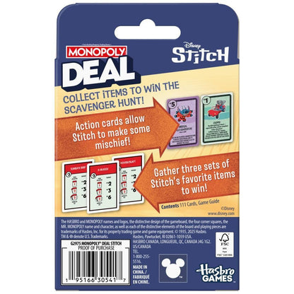 Monopoly Deal Stitch Toy