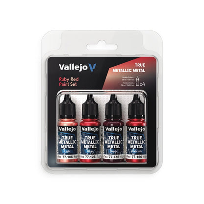 Vallejo True Metallic Metal Set Ruby Red