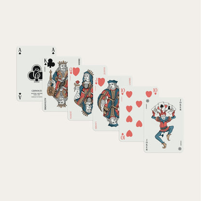 Grimaud Pack °100 : Deck of 32 cards designed for Belote with dolphin blue card back