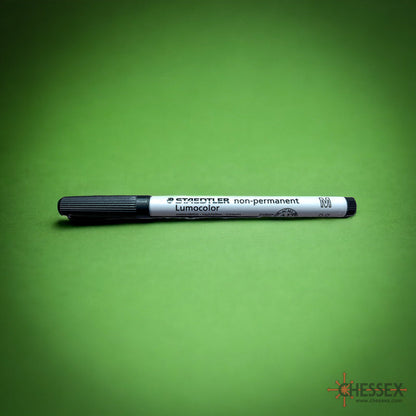 Chessex 03159 Water Soluble Single Black Marker Medium-Tip