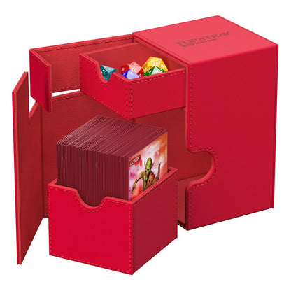Ultimate Guard: Deck Box XenoSkin Monocolor Flip'n'Tray 100+ Red Cards