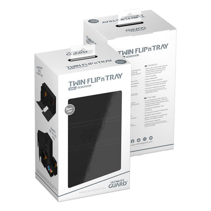 Ultimate Guard: Deck Box XenoSkin Monocolor Twin Flip'n'Tray 200+ Black Cards