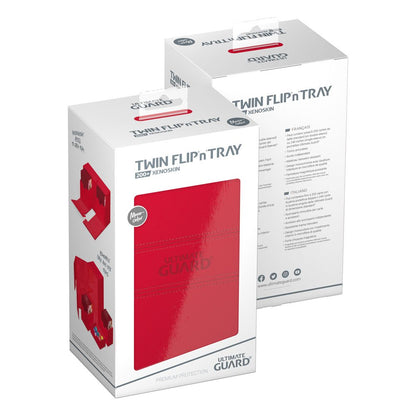 Ultimate Guard: Deck Box XenoSkin Monocolor Twin Flip'n'Tray 200+ Red Cards