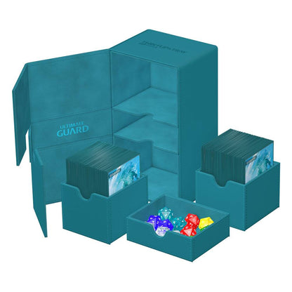 Ultimate Guard: Deck Box XenoSkin Monocolor Twin Flip'n'Tray 200+ Petrol Cards