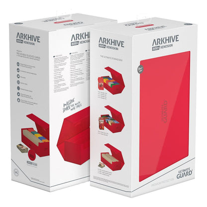 Ultimate Guard: Deck Case XenoSkin Monocolour Arkhive Flip Case 800+ Red