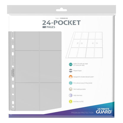 Ultimate Guard: Binder Pages 24-Pocket QuadRow Side-Loading Transparent
