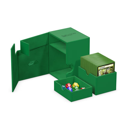 Ultimate Guard: Deck Box XenoSkin Flip'n'Tray 133+ Green Cards