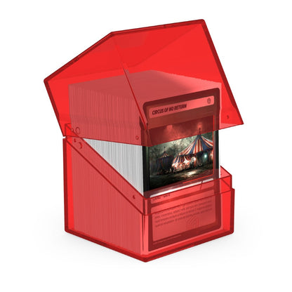 Ultimate Guard: Deck Box Boulder 100+ Clear: Ruby Cards