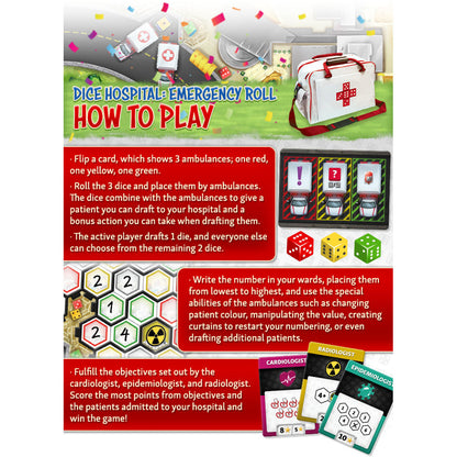 Dice Hospital Emergency Roll Board Game