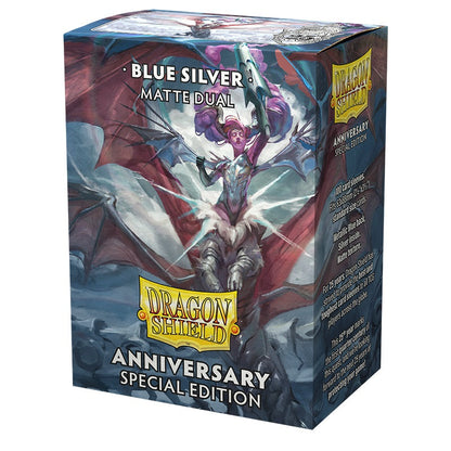 Dragon Shield: Sleeves Matte Dual Anniversary Special Edition: Cobalt & Silver