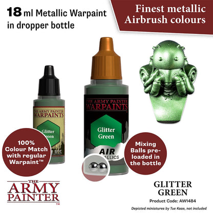 Army Painter Metallics Air Glitter Green Acrylic Paint 18mL