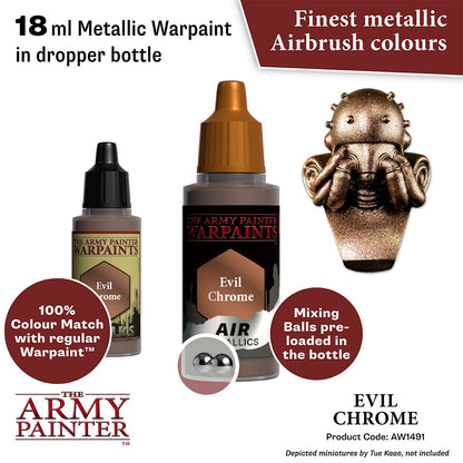 Army Painter Metallics Air Evil Chrome Acrylic Paint 18mL