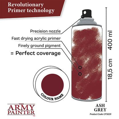 Army Painter Aerosol Spray Primer Ash Grey 400mL