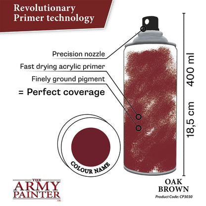 Army Painter Aerosol Spray Primer Oak Brown 400mL