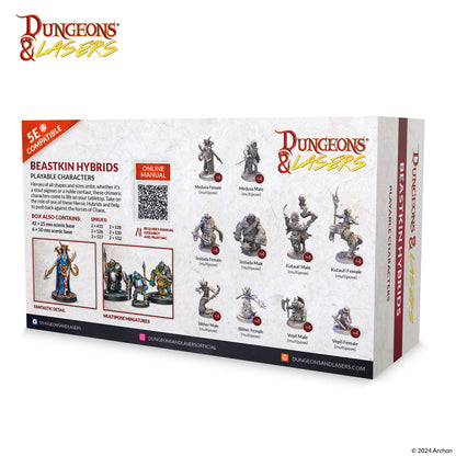 Dungeons & Lasers: Miniatures Beastkin Hybrids: Playable Characters