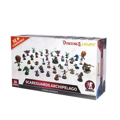 Dungeons & Lasers: Miniatures Raiders And Beasts Of Scareguards Archipelago