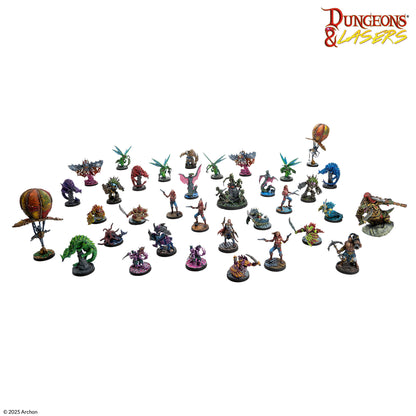 Dungeons & Lasers: Miniatures Raiders And Beasts Of Scareguards Archipelago
