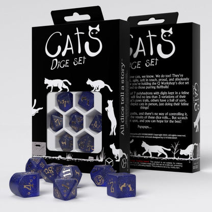Q Workshop Cats Dice Set Meowster Dice Set 7