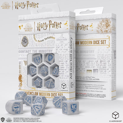 Q Workshop Harry Potter Modern Dice Set Ravenclaw White Dice Set 7