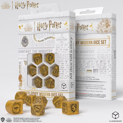 Q Workshop Harry Potter Modern Dice Set Hufflepuff Yellow Dice Set 7