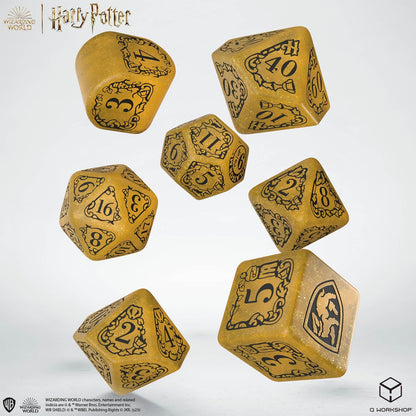 Q Workshop Harry Potter Modern Dice Set Hufflepuff Yellow Dice Set 7