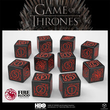 Q Workshop Game of Thrones Targaryen Dice Set 10x D6