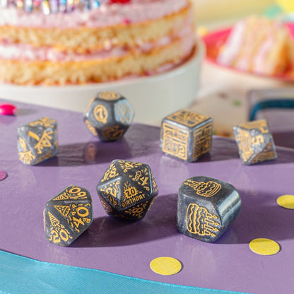 Q Workshop Happy Birthday Confetti Dice Set 7