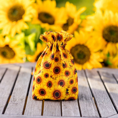 Q Workshop Full Art Sunflower Dice Pouch