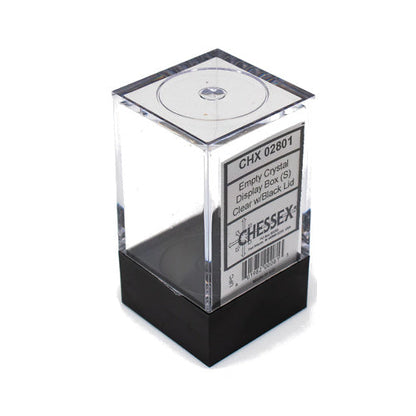 Chessex 02801 Empty Crystal Display Box S Clear w/Black Lid
