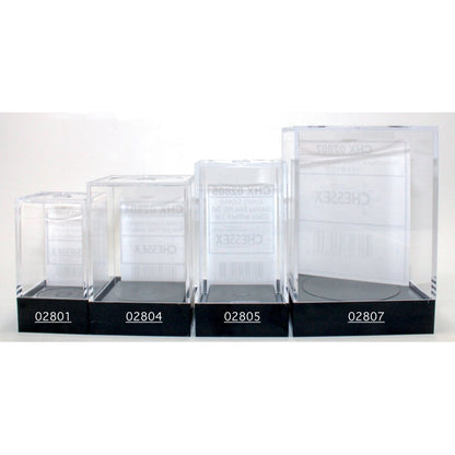 Chessex 02805 Empty Crystal Display Box M Tall Clear w/Black Lid