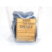 Chessex 08608F 25mm Square Slotted Base Black 50